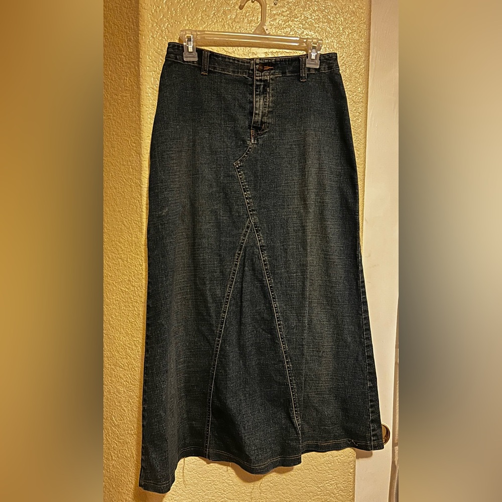 Newport News Denim Maxi Skirt